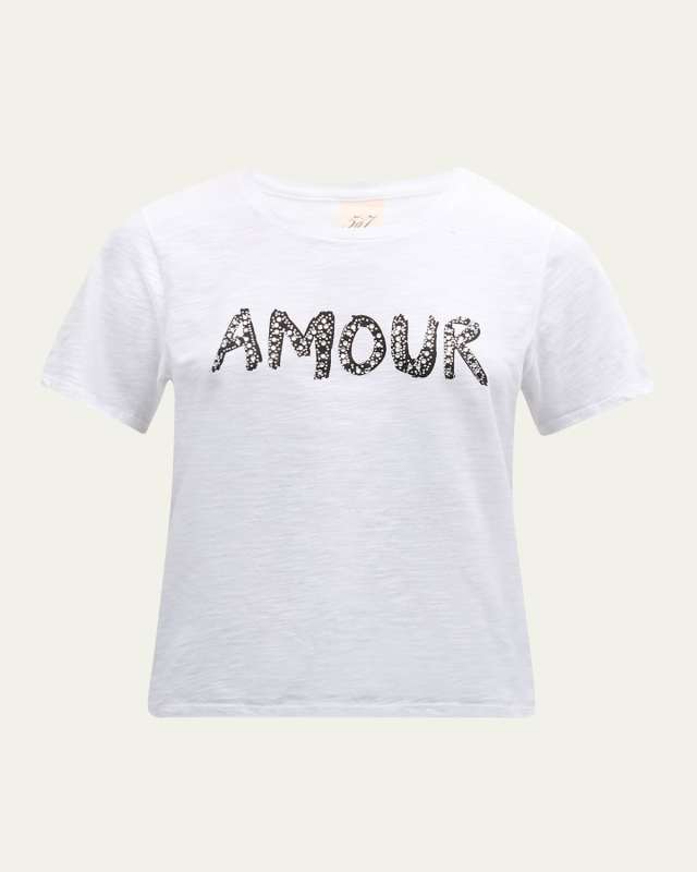 Rhinestone Amour Shrunken Tee